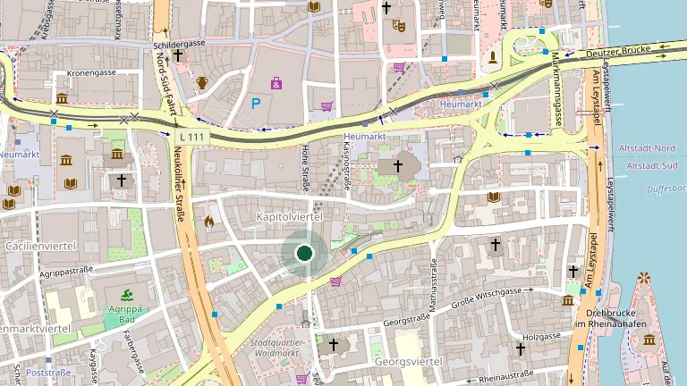 Location at Hohe Pforte in Cologne